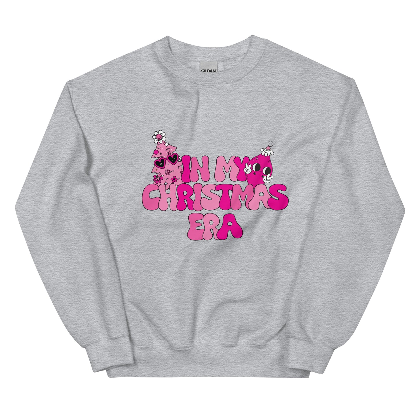 In My Christmas Era Retro Pink Unisex Sweatshirt