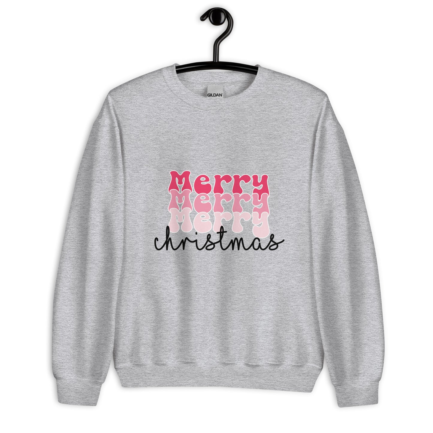 Merry Christmas Pink Unisex Sweatshirt