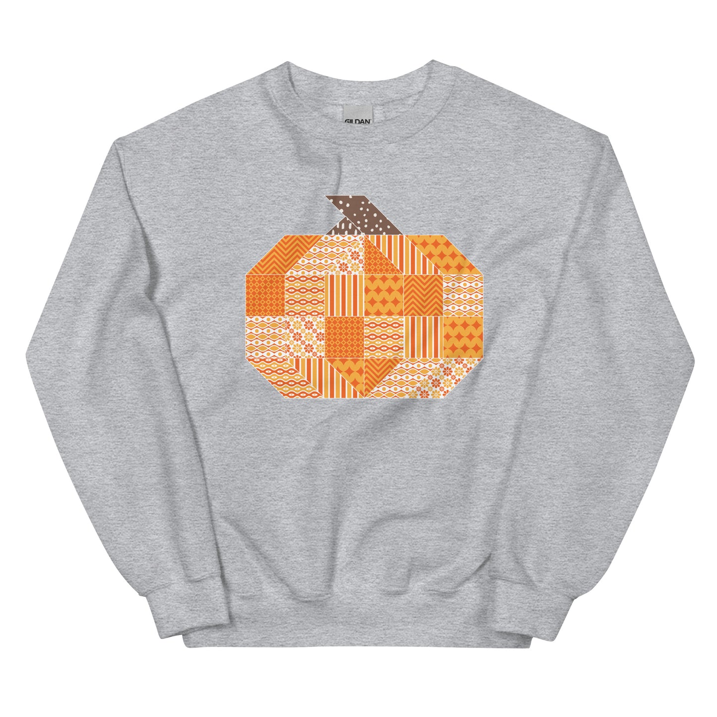 Quilt Block Pumpkin Unisex Sweatshirt