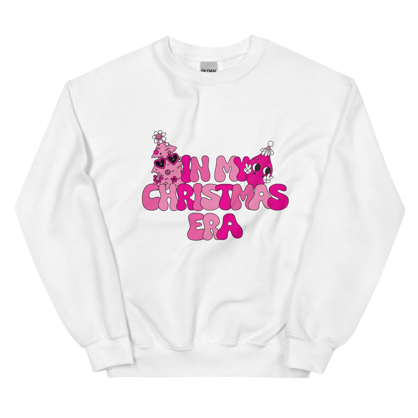 In My Christmas Era Retro Pink Unisex Sweatshirt