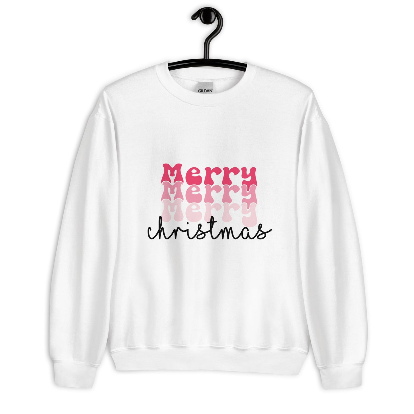 Merry Christmas Pink Unisex Sweatshirt