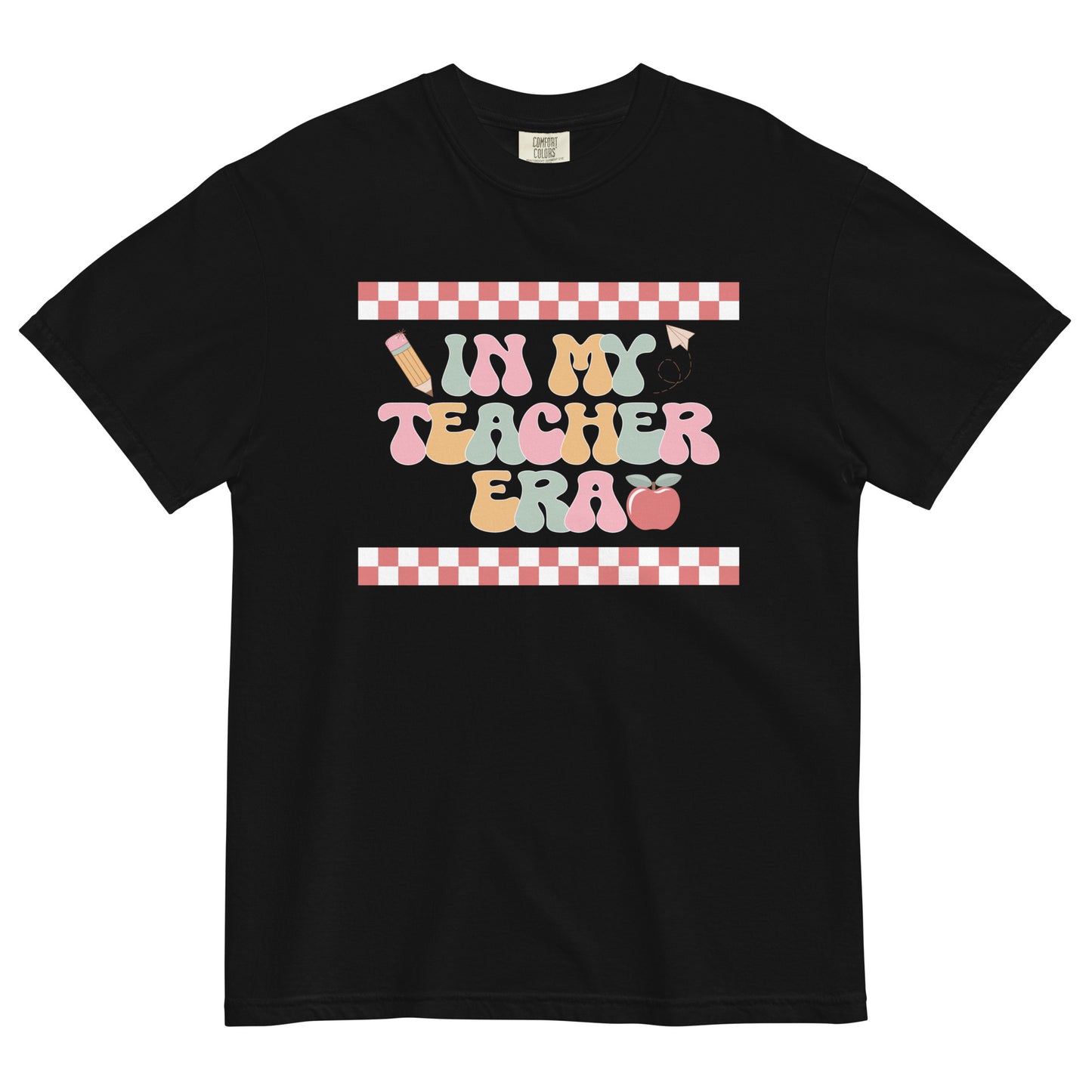 In My Teacher Era Checker Unisex garment-dyed heavyweight t-shirt