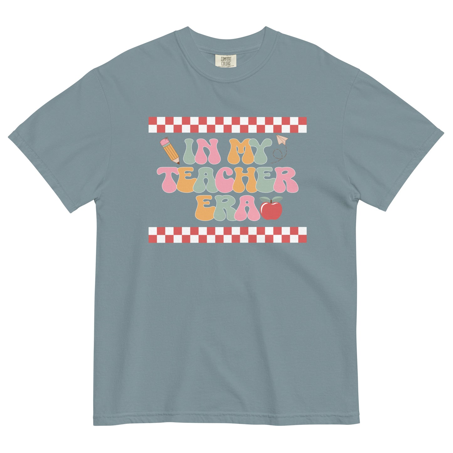 In My Teacher Era Checker Unisex garment-dyed heavyweight t-shirt