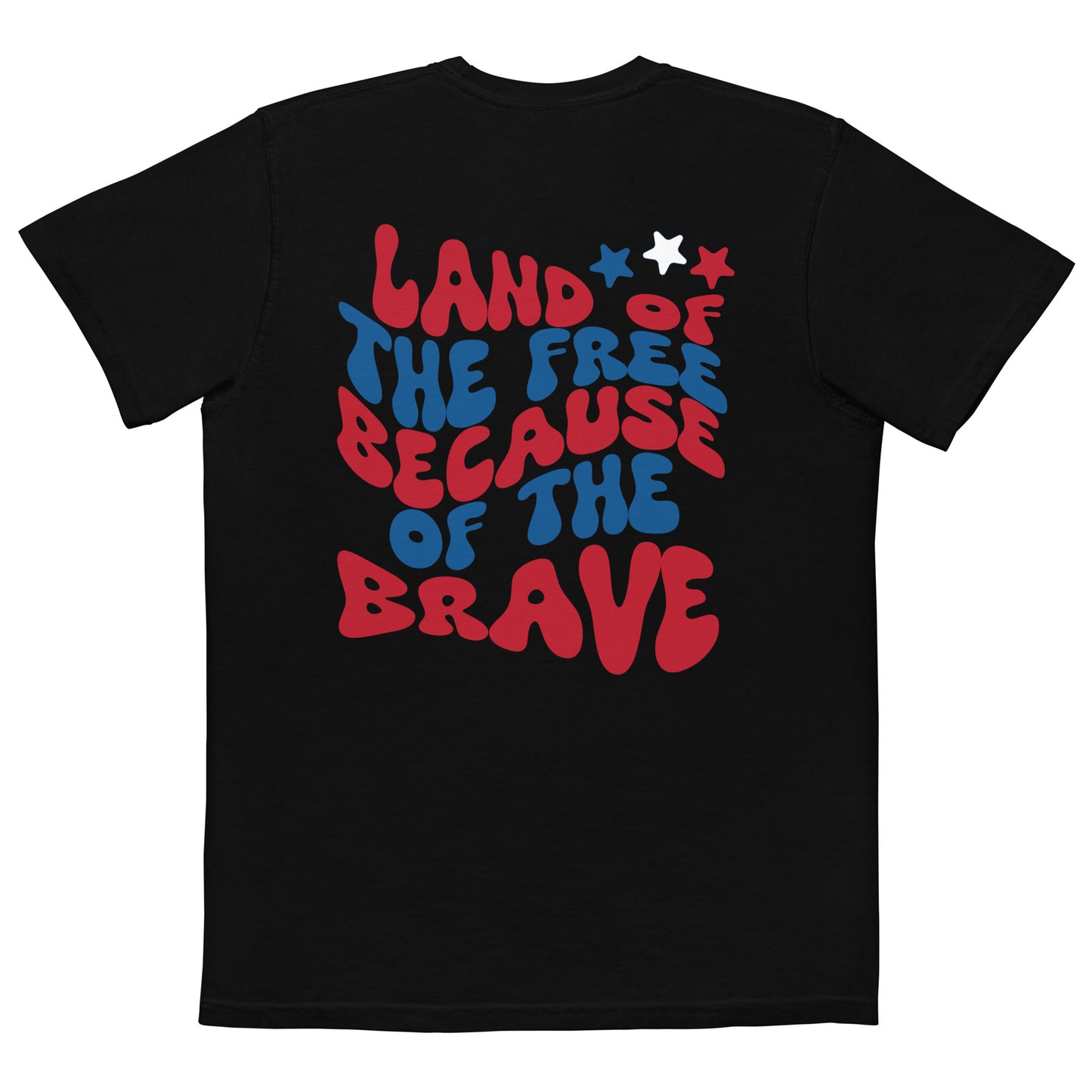 Land of the Free Unisex garment-dyed pocket t-shirt