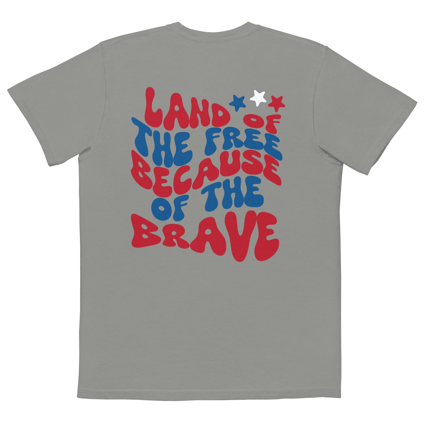 Land of the Free Unisex garment-dyed pocket t-shirt