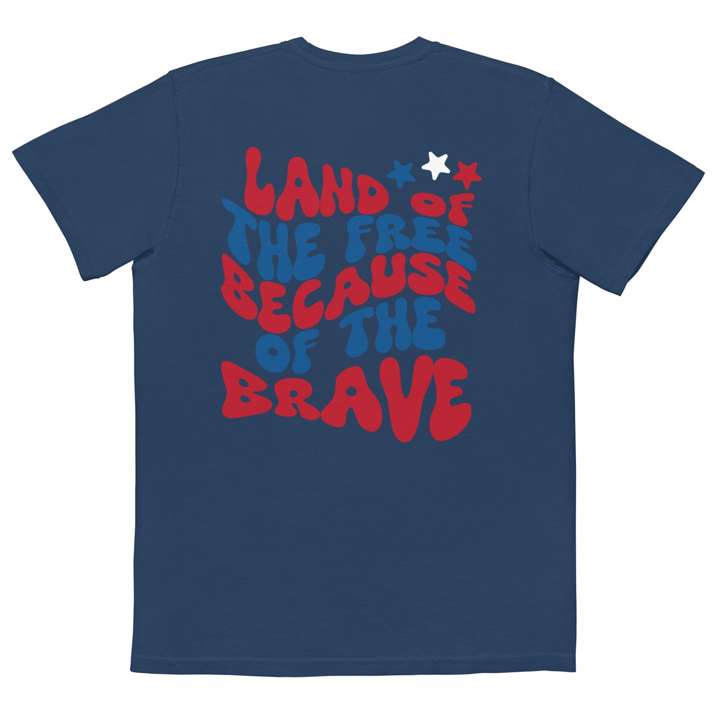 Land of the Free Unisex garment-dyed pocket t-shirt