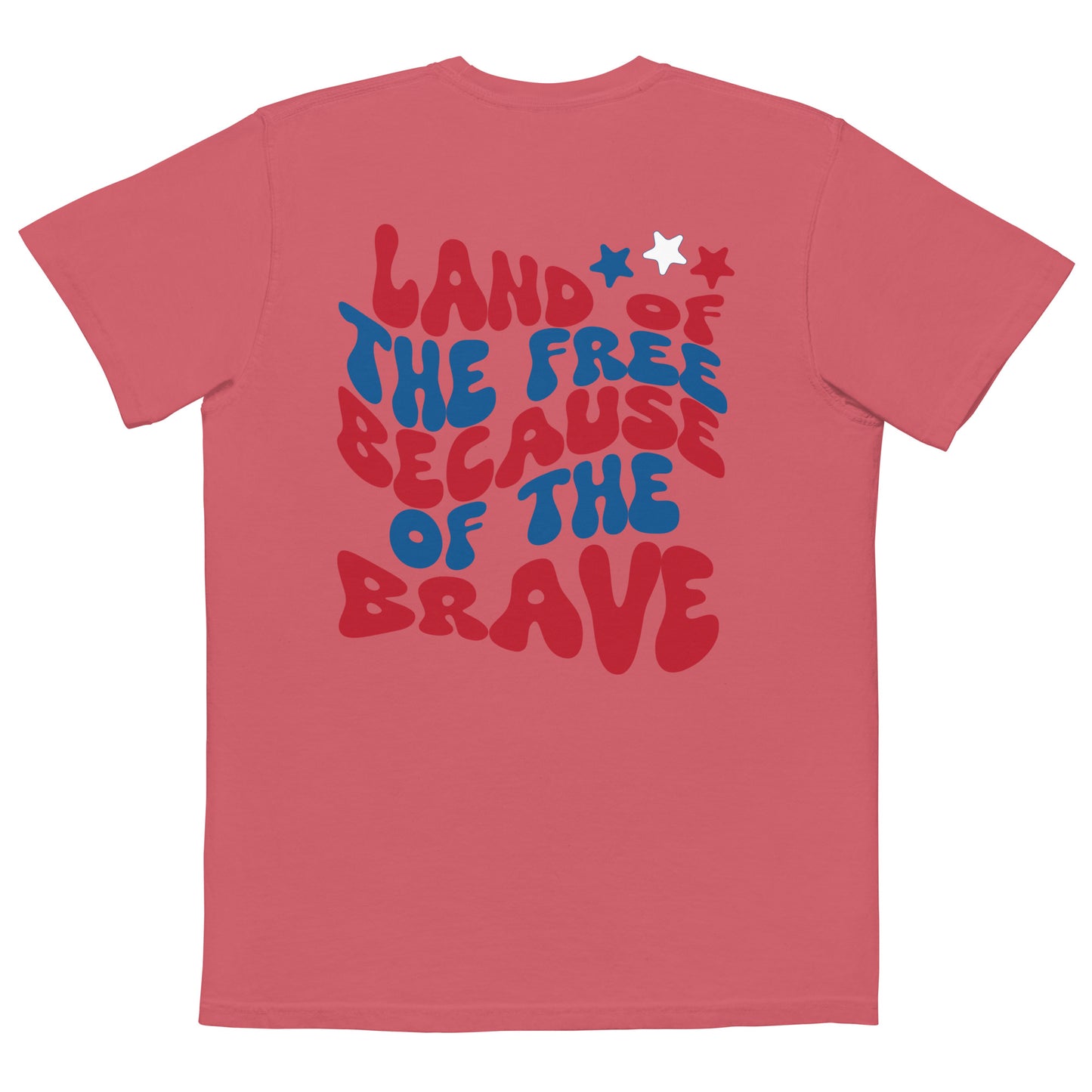 Land of the Free Unisex garment-dyed pocket t-shirt