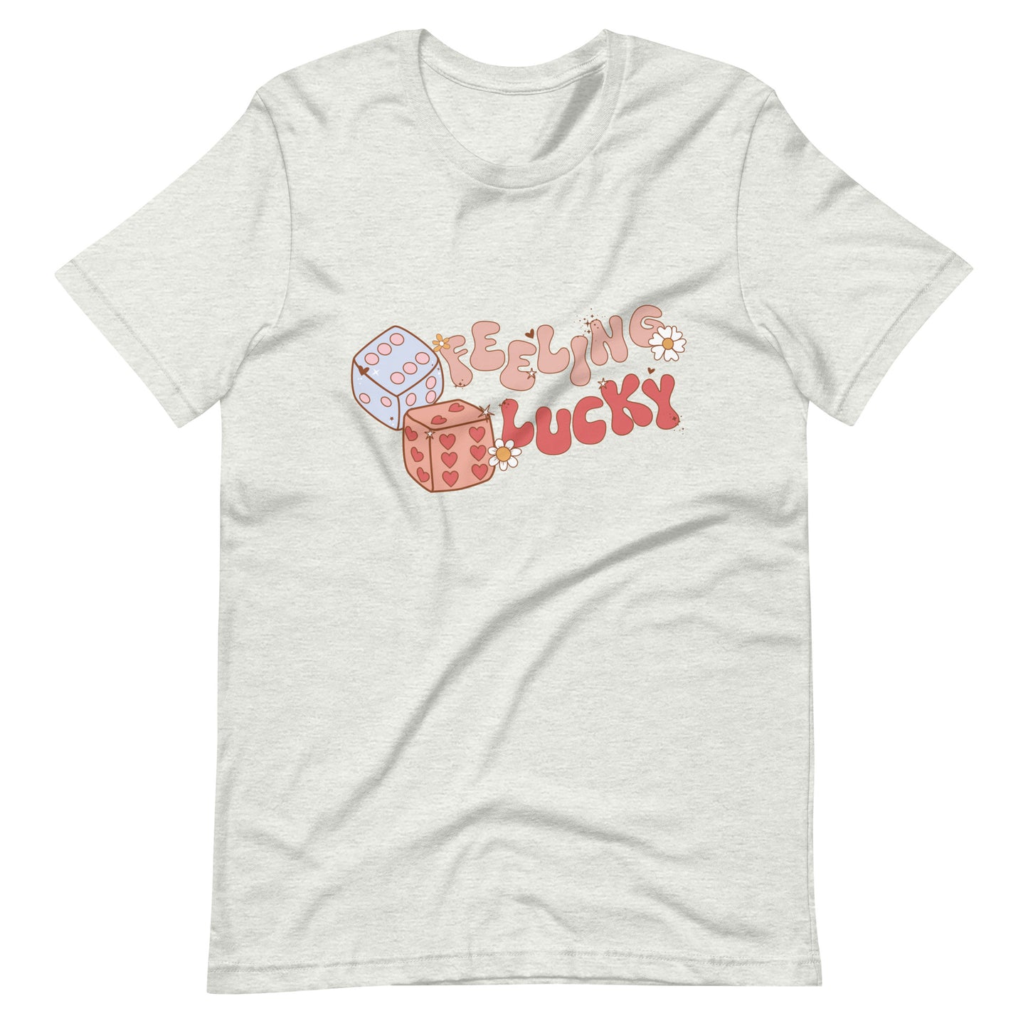 Feeling Lucky Retro Dice Valentine Groovy Unisex t-shirt