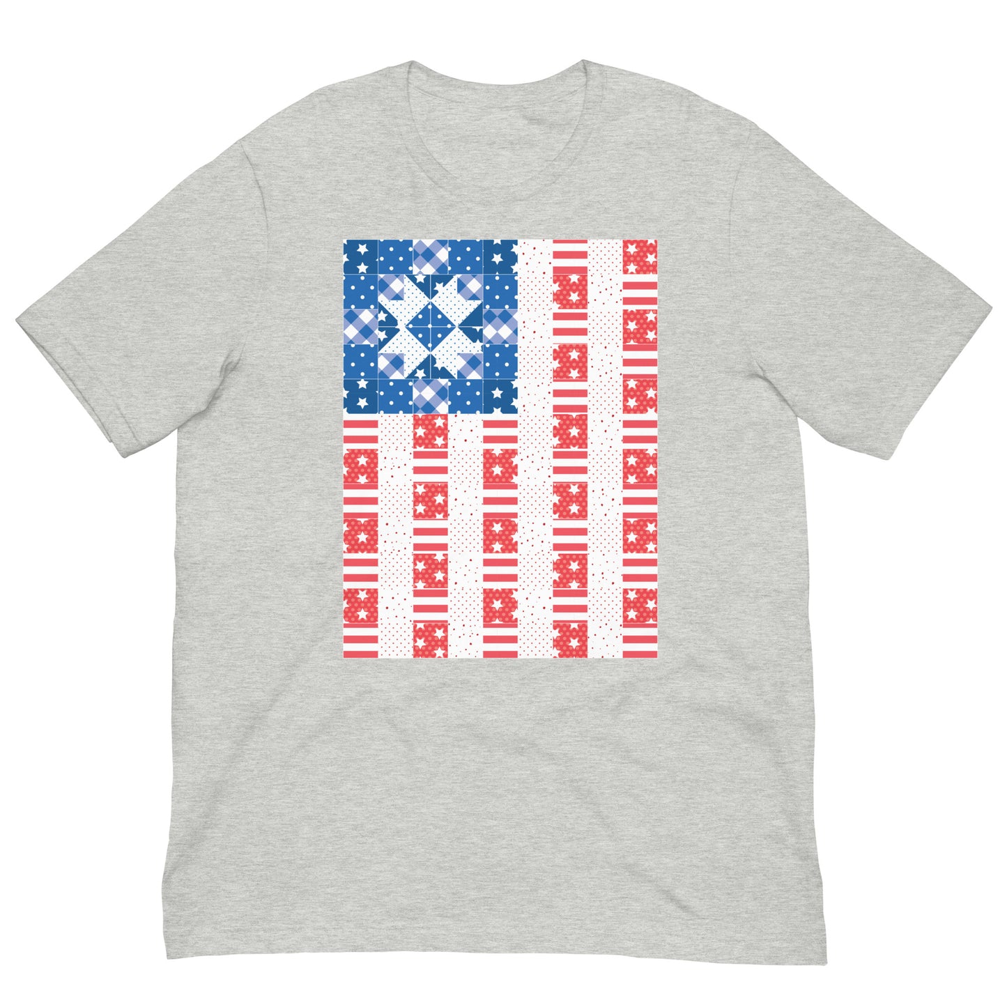 Quilt Block Americana Flag Unisex t-shirt