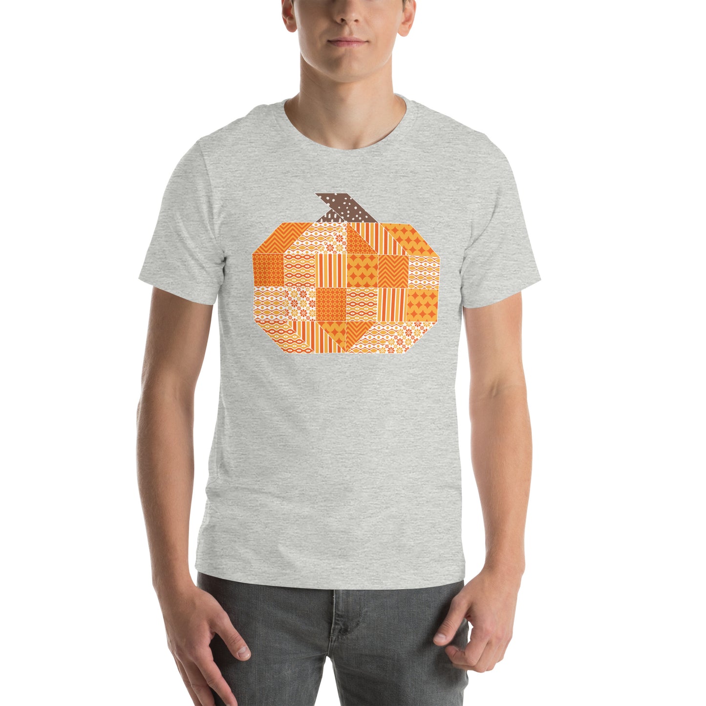 Quilt Block Pumpkin Unisex t-shirt