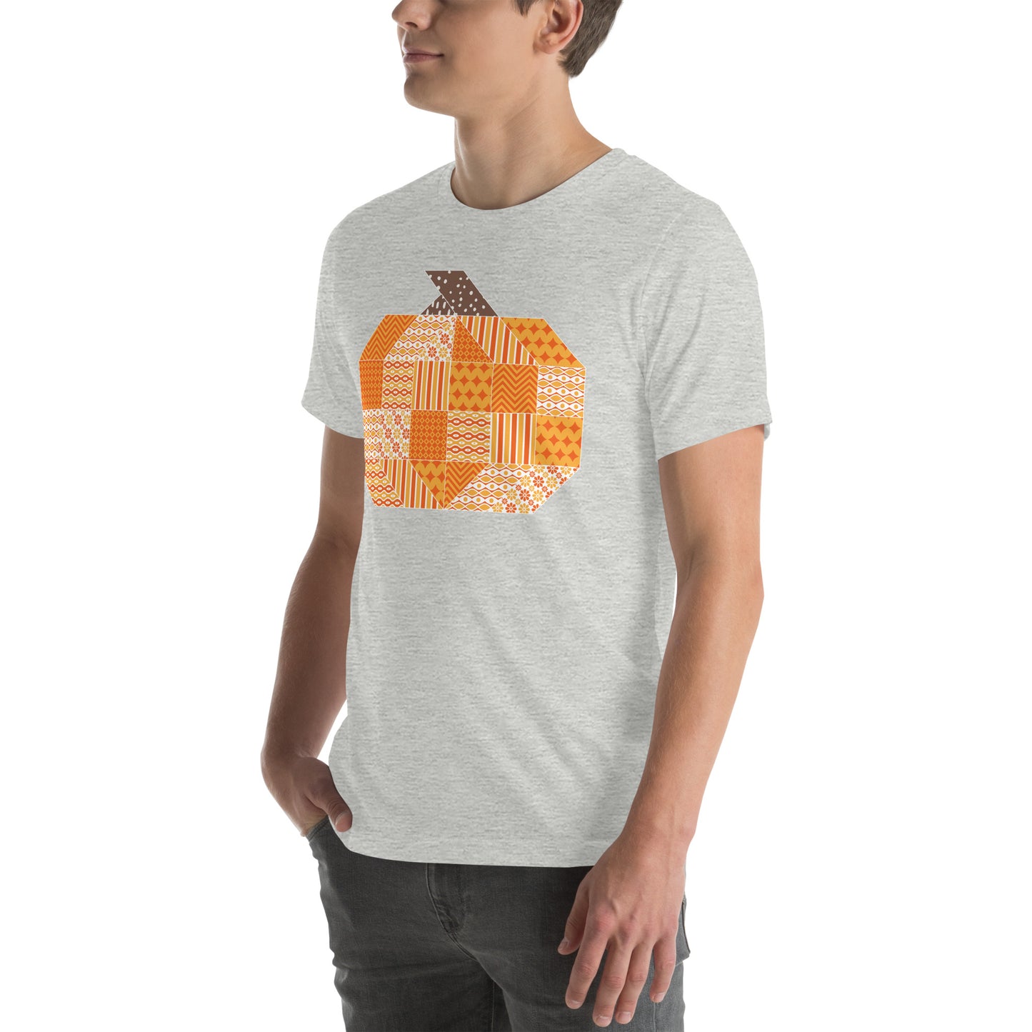 Quilt Block Pumpkin Unisex t-shirt