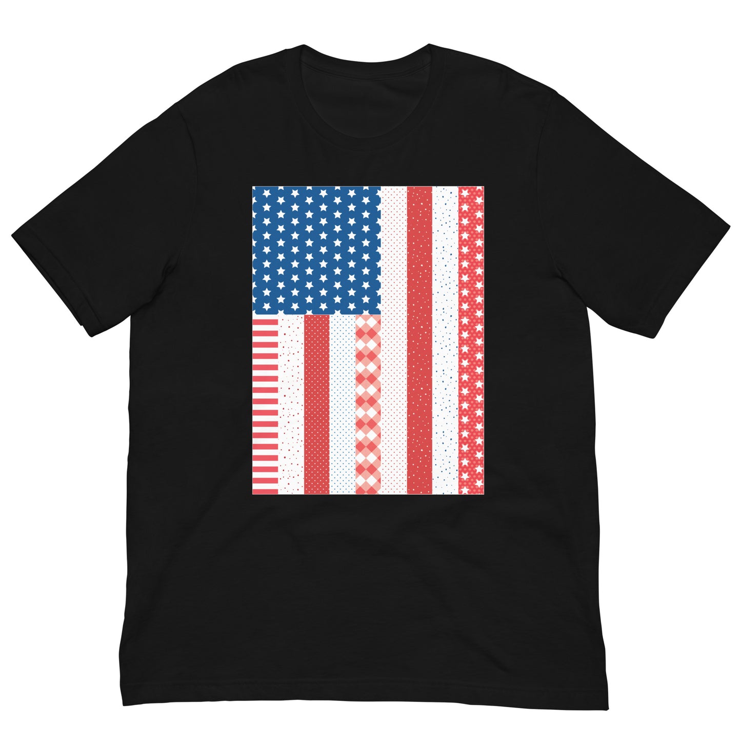 Quilt Block American Flag Unisex t-shirt