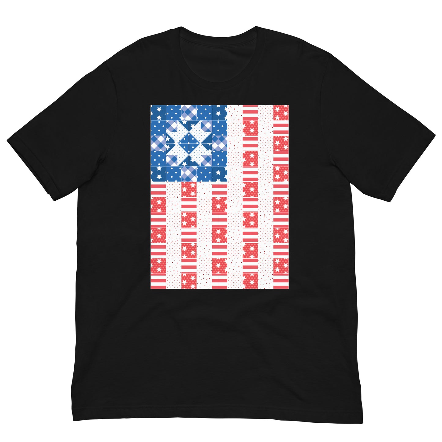 Quilt Block Americana Flag Unisex t-shirt