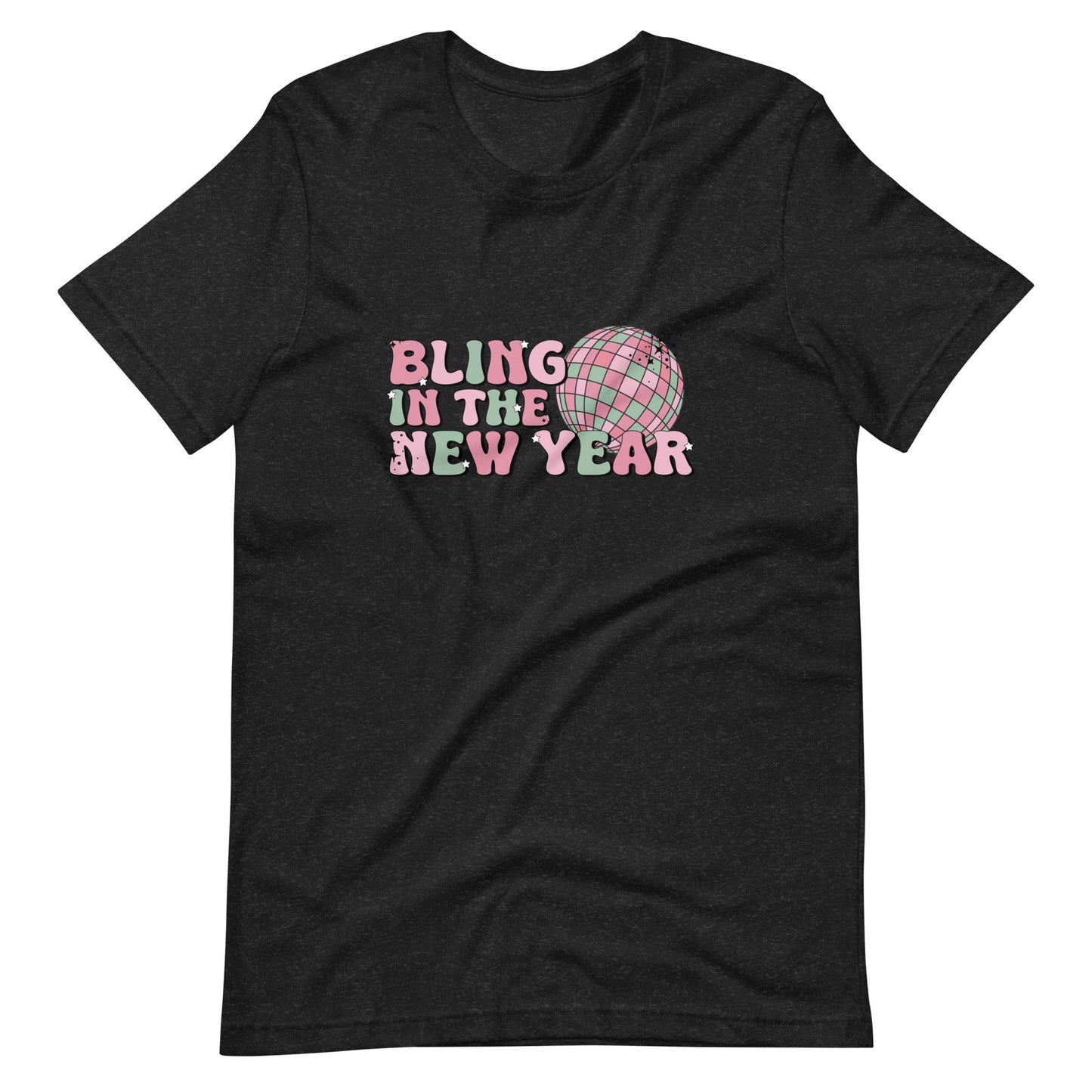 Retro Bling in the New Year Disco Ball Unisex t-shirt