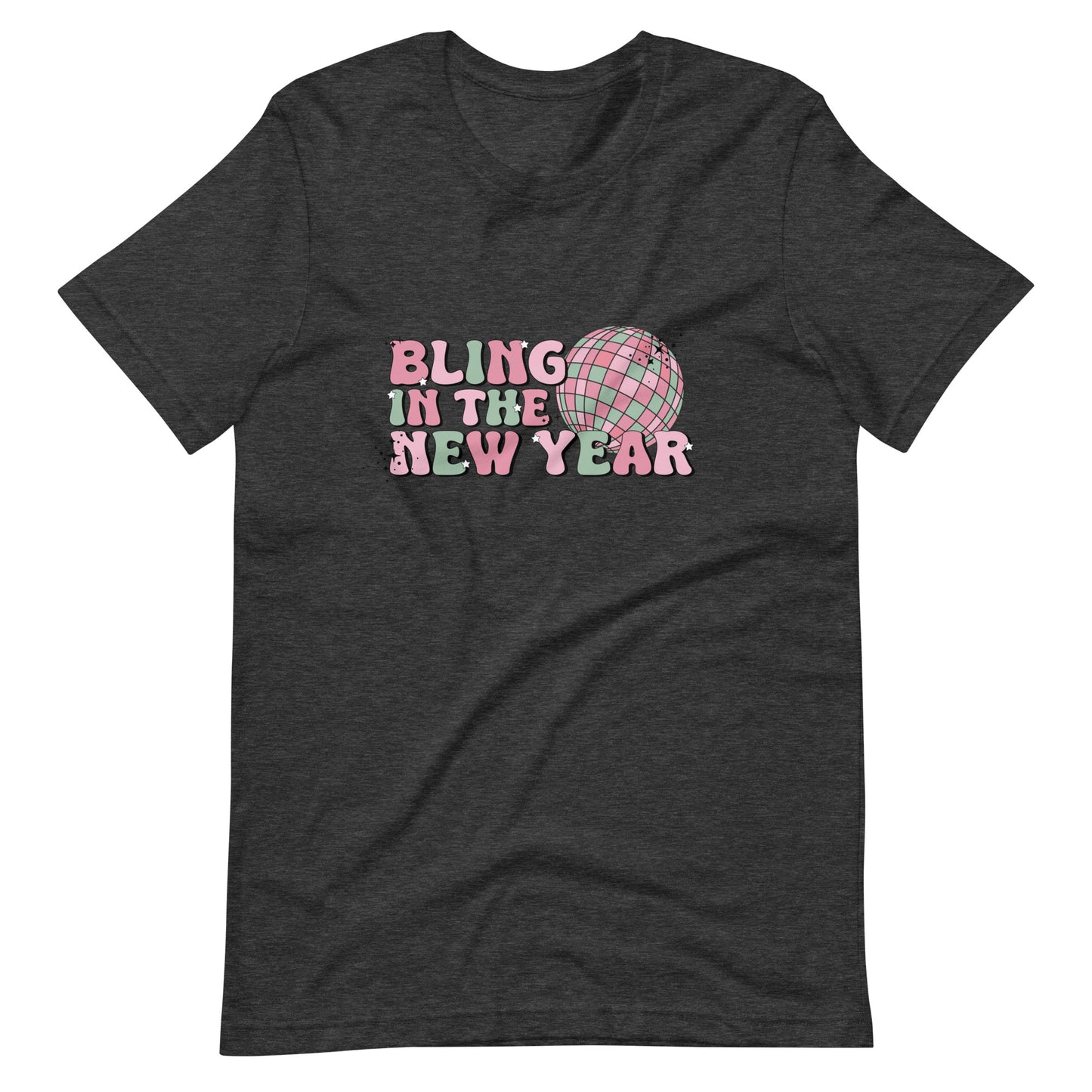 Retro Bling in the New Year Disco Ball Unisex t-shirt