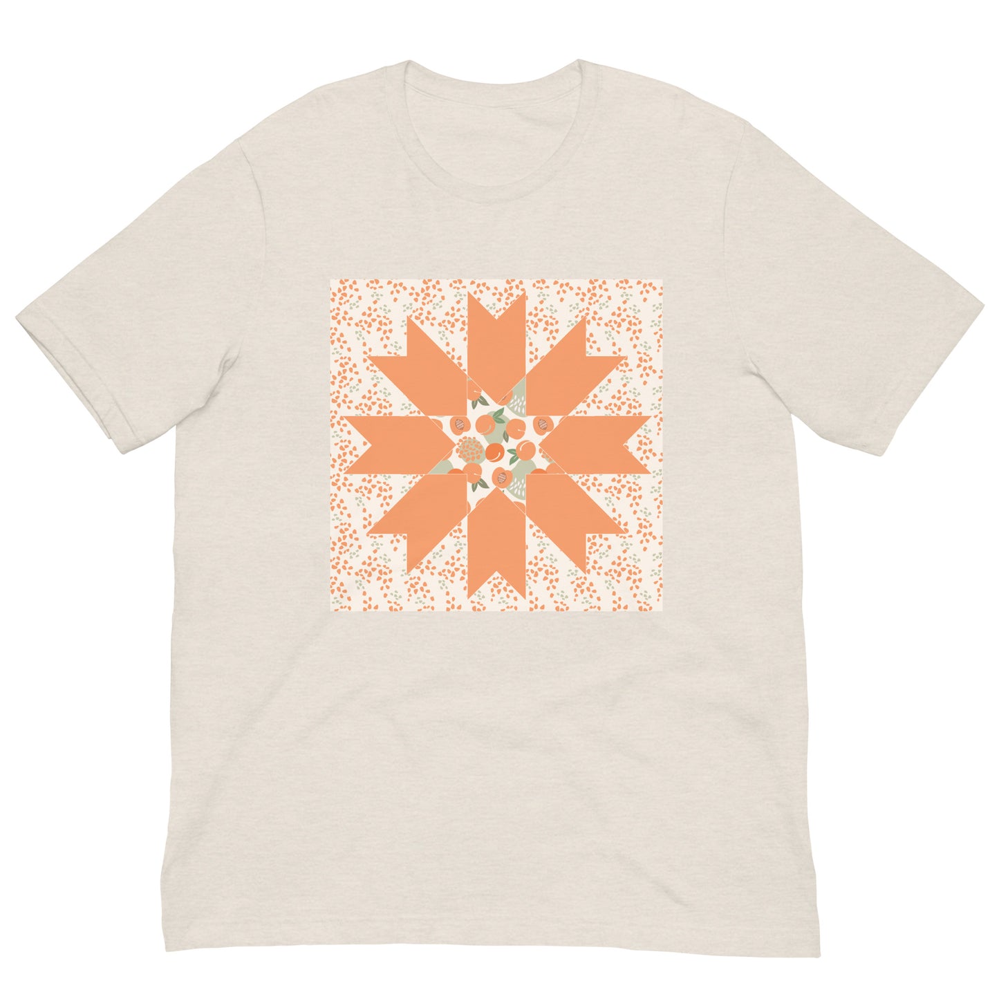 Quilt Block Peach Pattern Unisex t-shirt