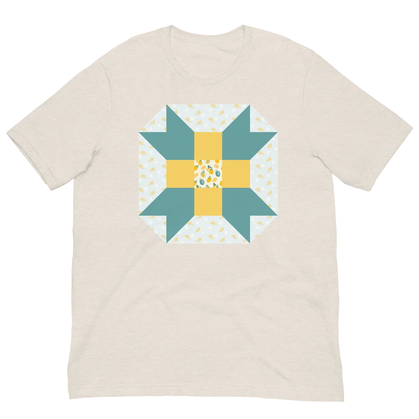 Quilt Block Pattern Lemon Pattern Unisex t-shirt