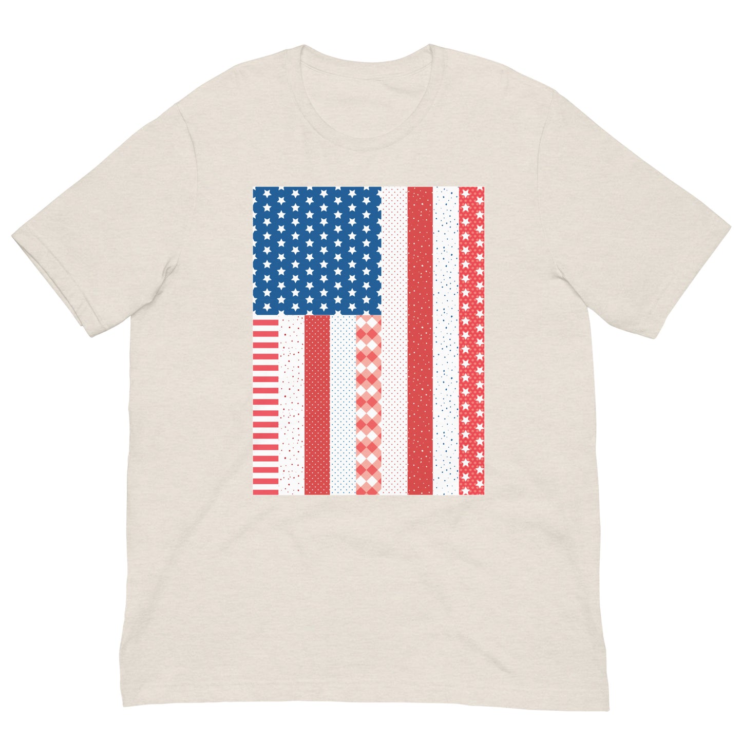 Quilt Block American Flag Unisex t-shirt