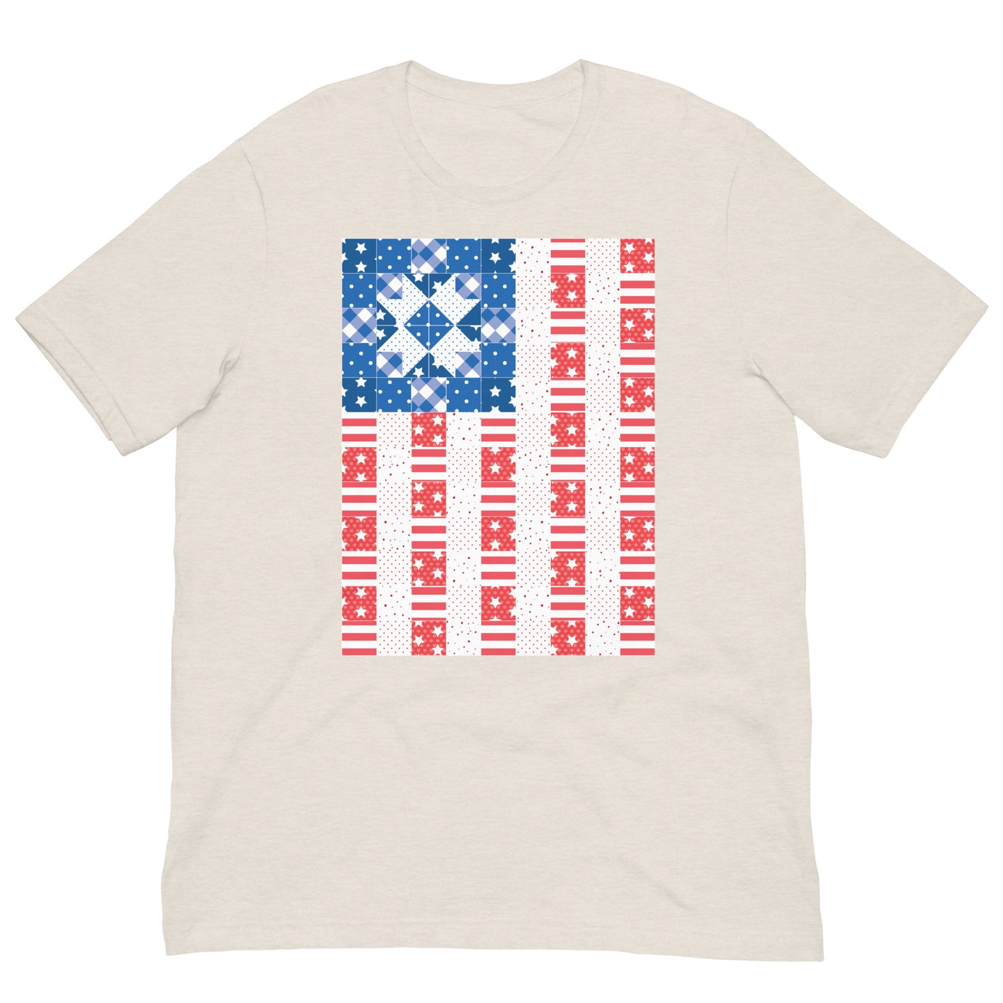 Quilt Block Americana Flag Unisex t-shirt