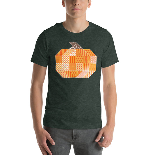 Quilt Block Pumpkin Unisex t-shirt