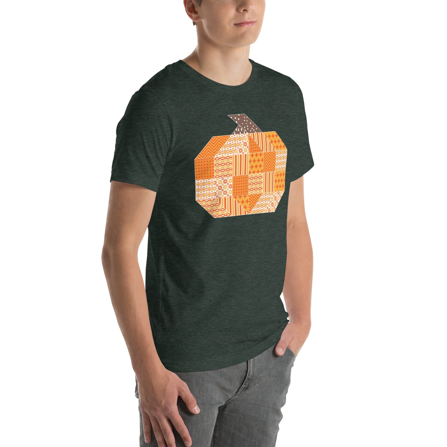 Quilt Block Pumpkin Unisex t-shirt