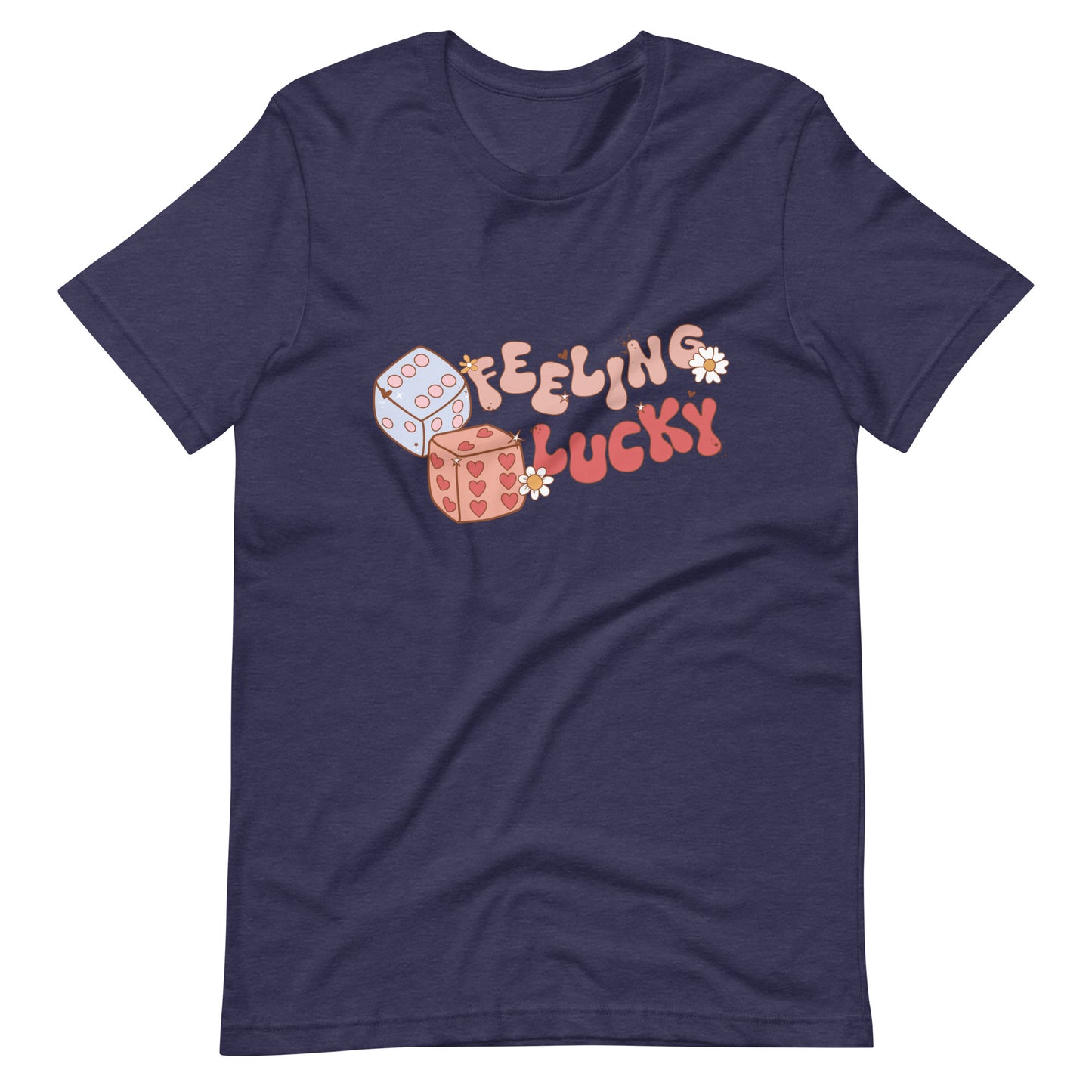 Feeling Lucky Retro Dice Valentine Groovy Unisex t-shirt