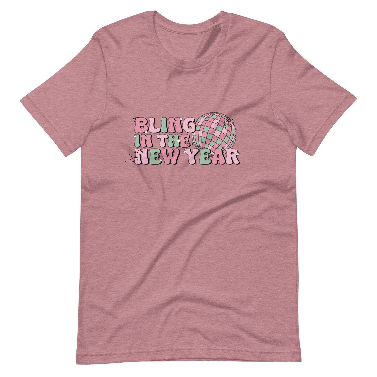 Retro Bling in the New Year Disco Ball Unisex t-shirt