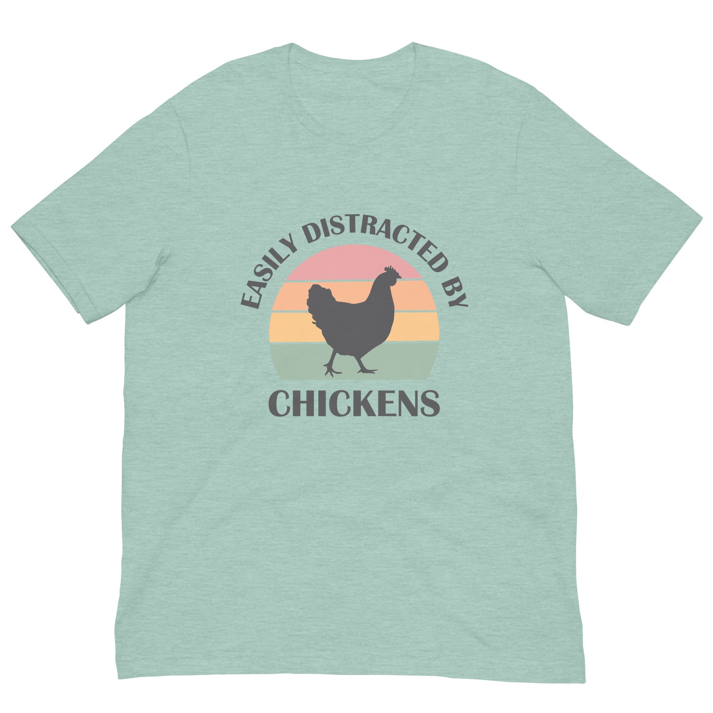 Easily Distracted by Chickens Unisex t-shirt