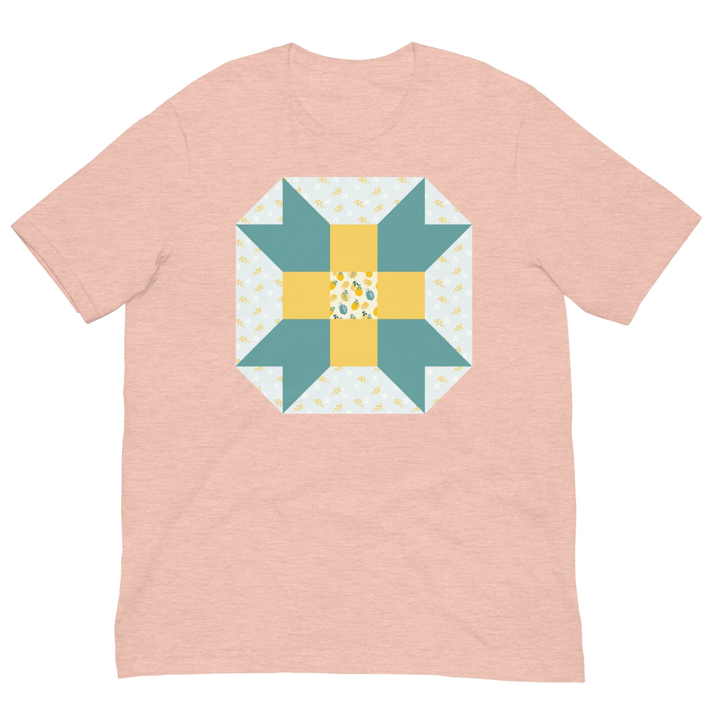 Quilt Block Pattern Lemon Pattern Unisex t-shirt