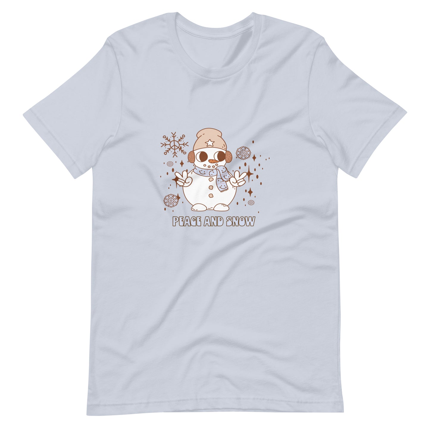 Retro Christmas Peace and Snow Snowman - Unisex t-shirt