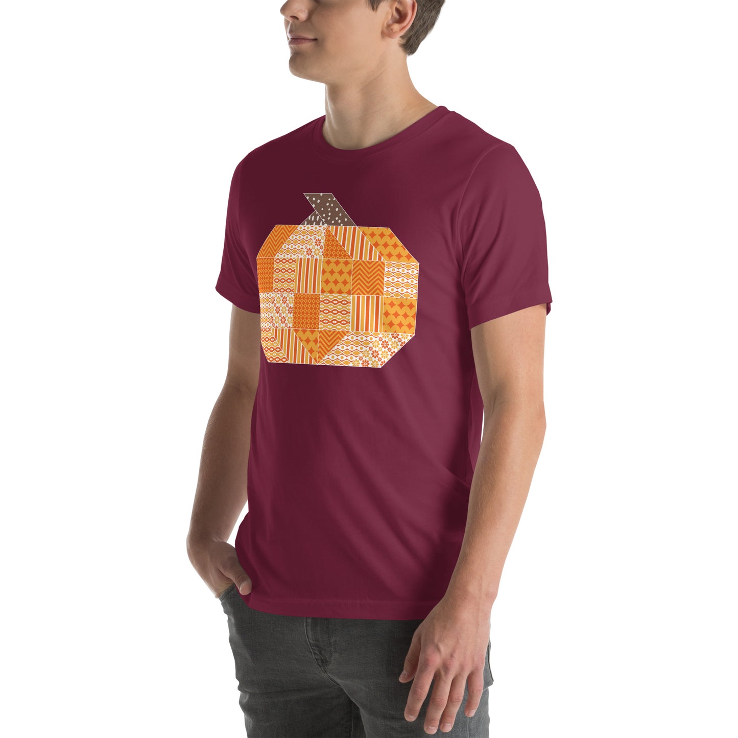 Quilt Block Pumpkin Unisex t-shirt