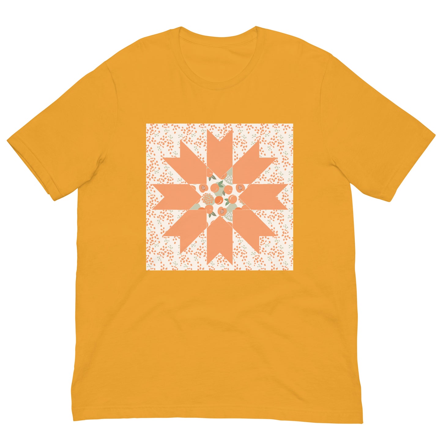 Quilt Block Peach Pattern Unisex t-shirt