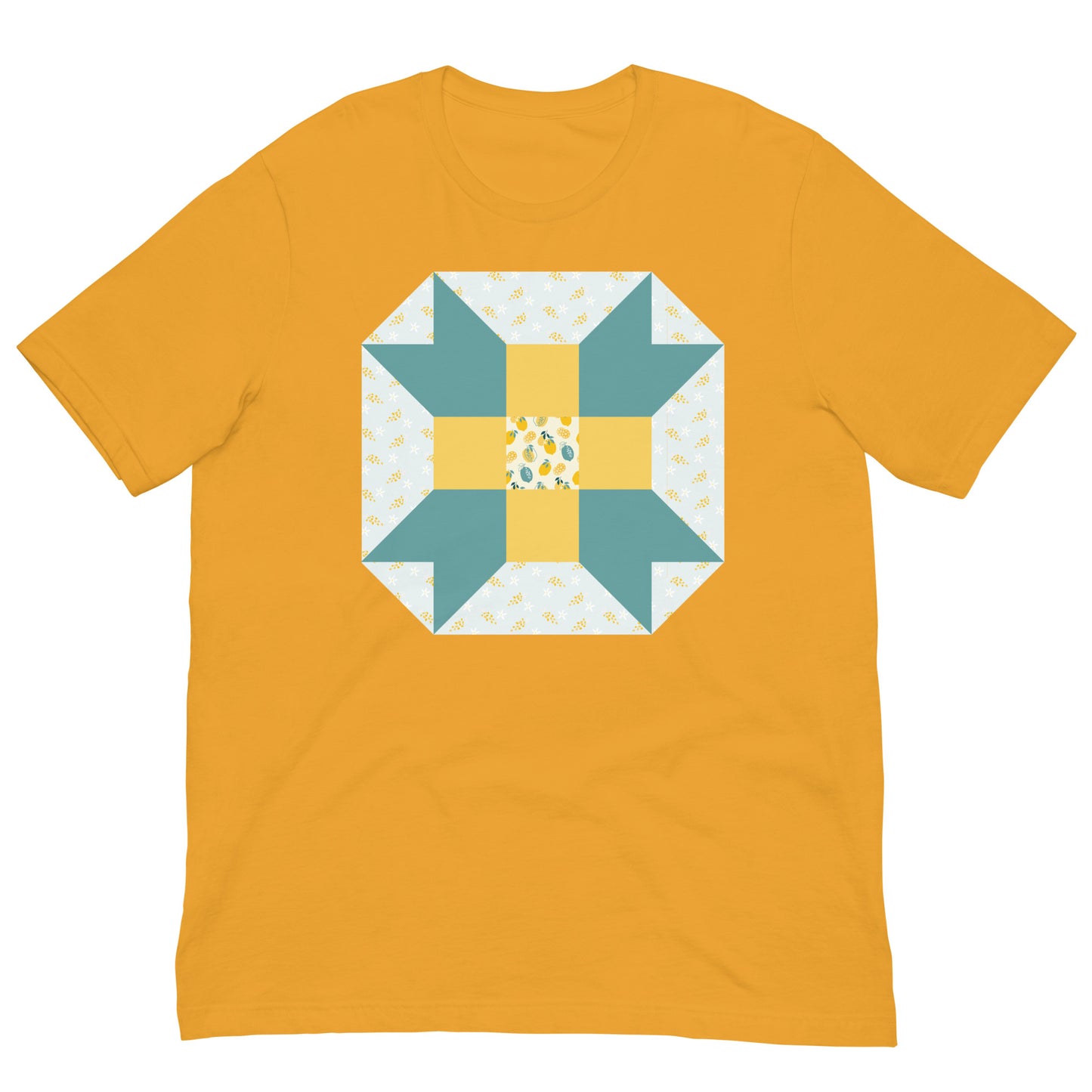 Quilt Block Pattern Lemon Pattern Unisex t-shirt