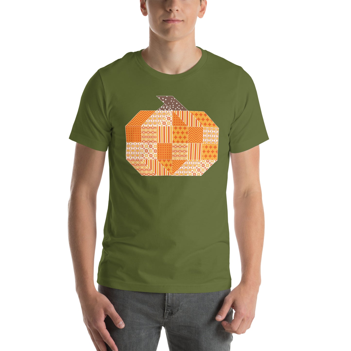 Quilt Block Pumpkin Unisex t-shirt