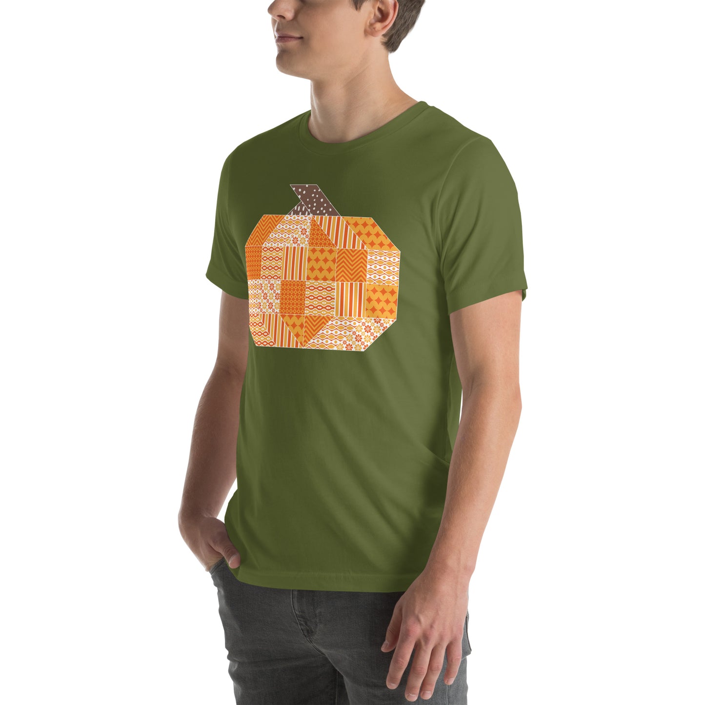 Quilt Block Pumpkin Unisex t-shirt