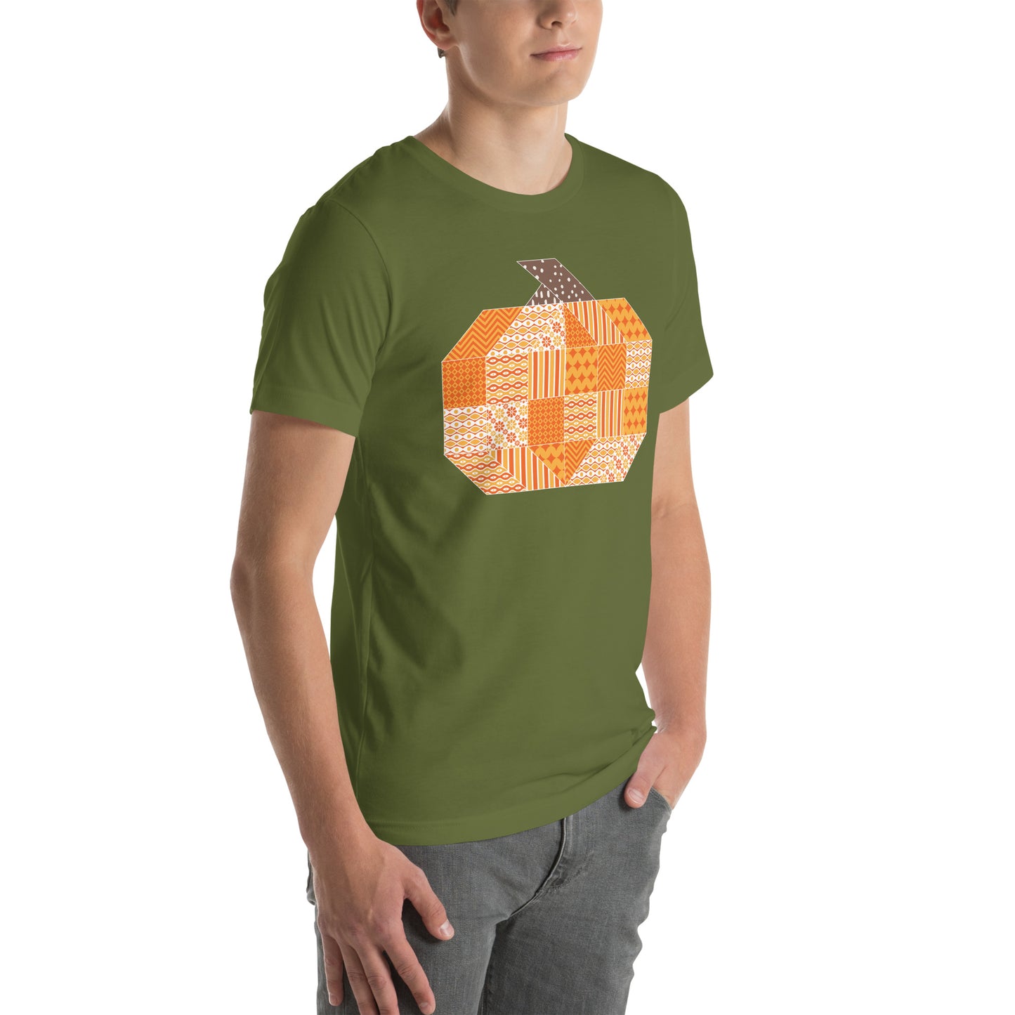 Quilt Block Pumpkin Unisex t-shirt