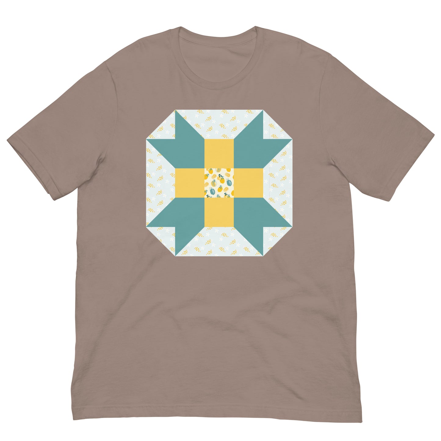 Quilt Block Pattern Lemon Pattern Unisex t-shirt