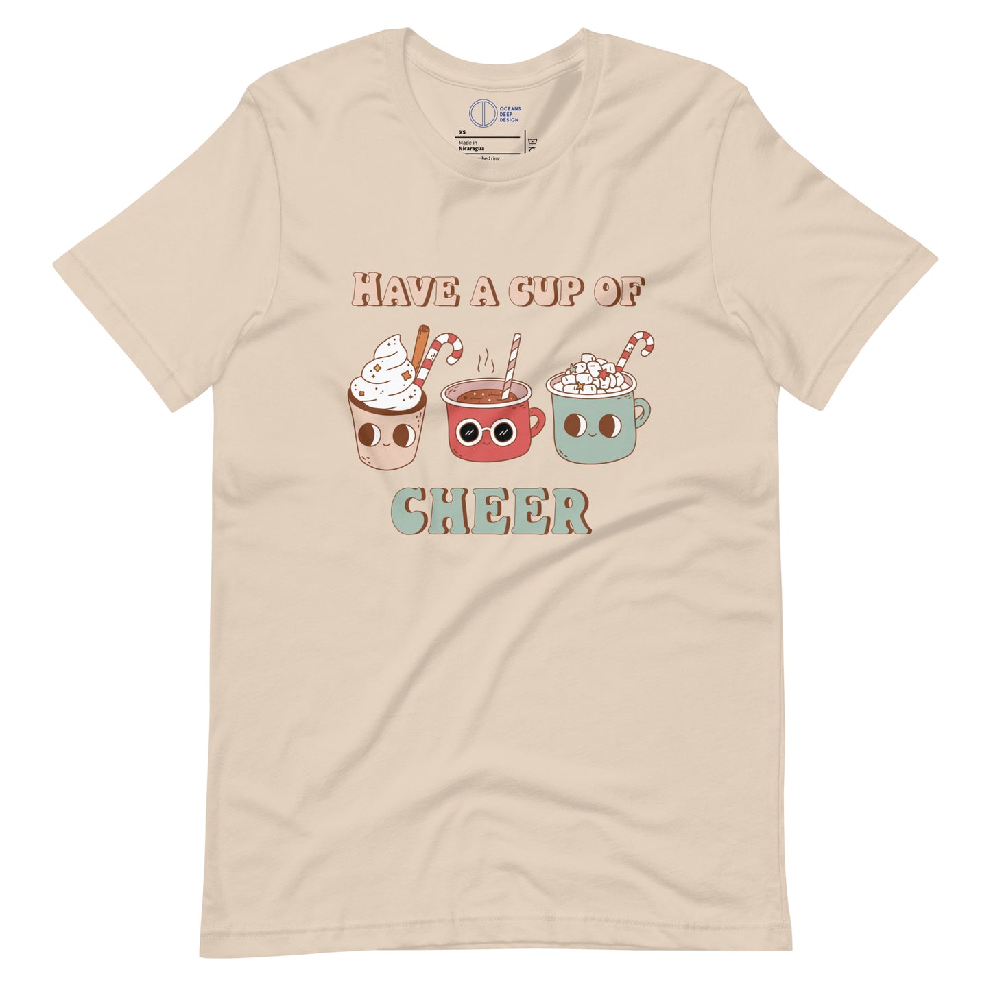 Have a Cup of Cheer Retro Christmas - Unisex t-shirt