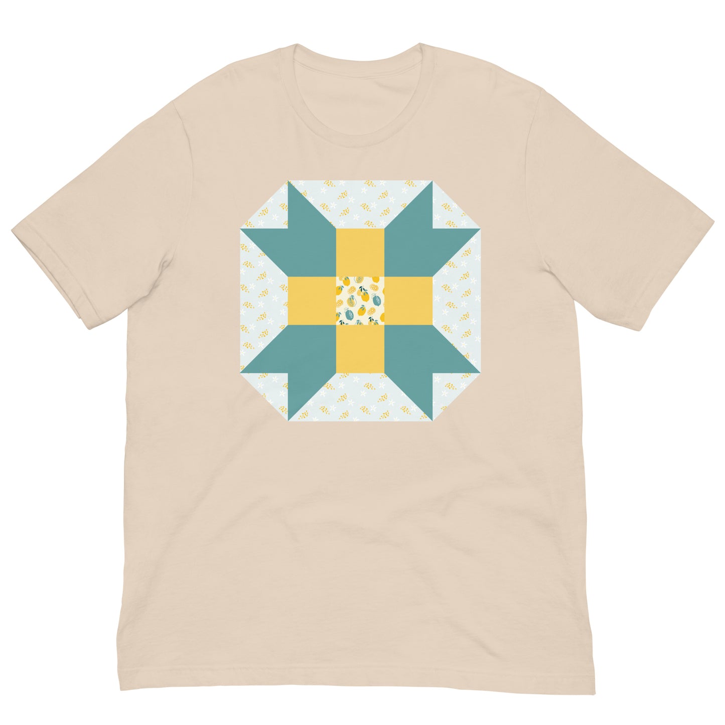 Quilt Block Pattern Lemon Pattern Unisex t-shirt