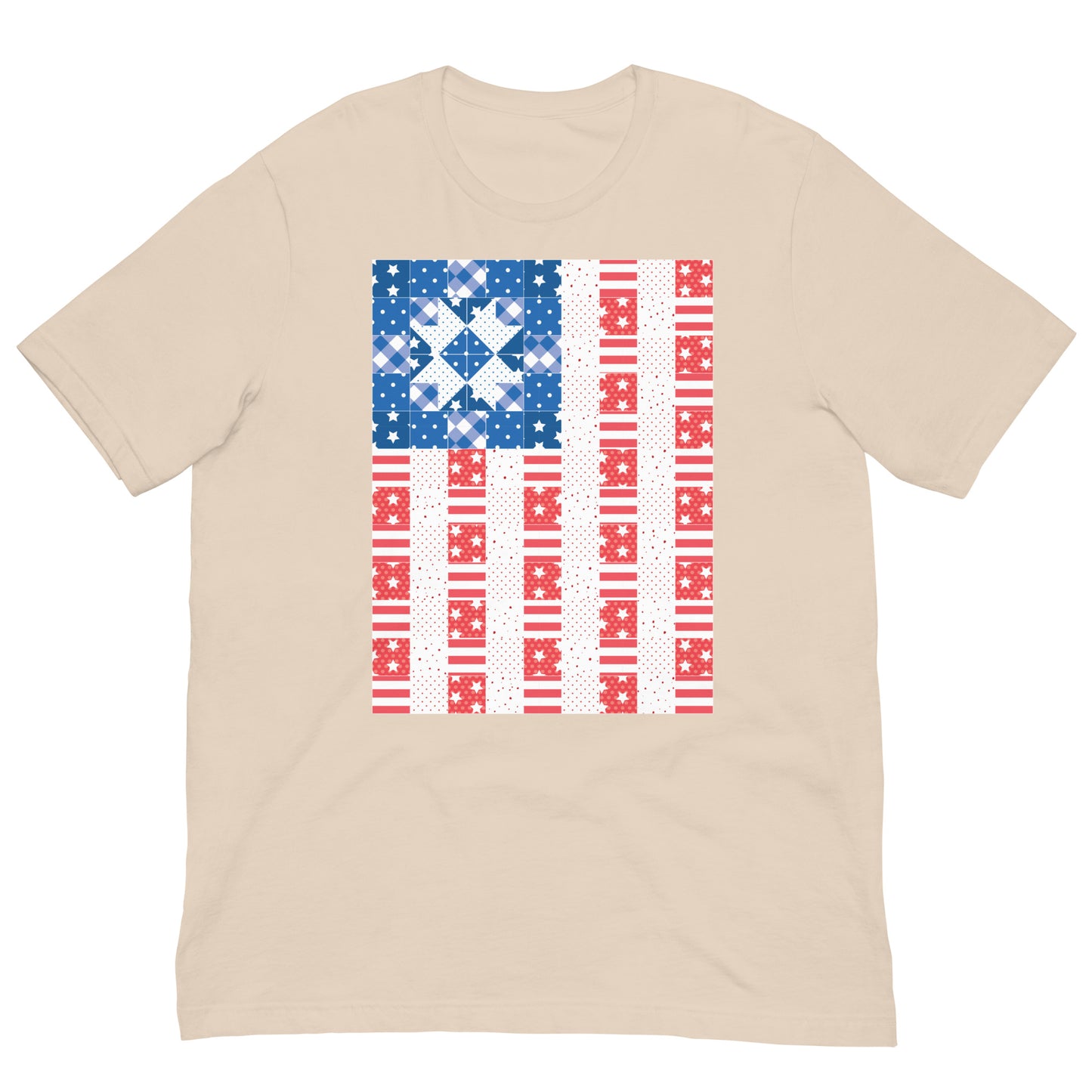 Quilt Block Americana Flag Unisex t-shirt