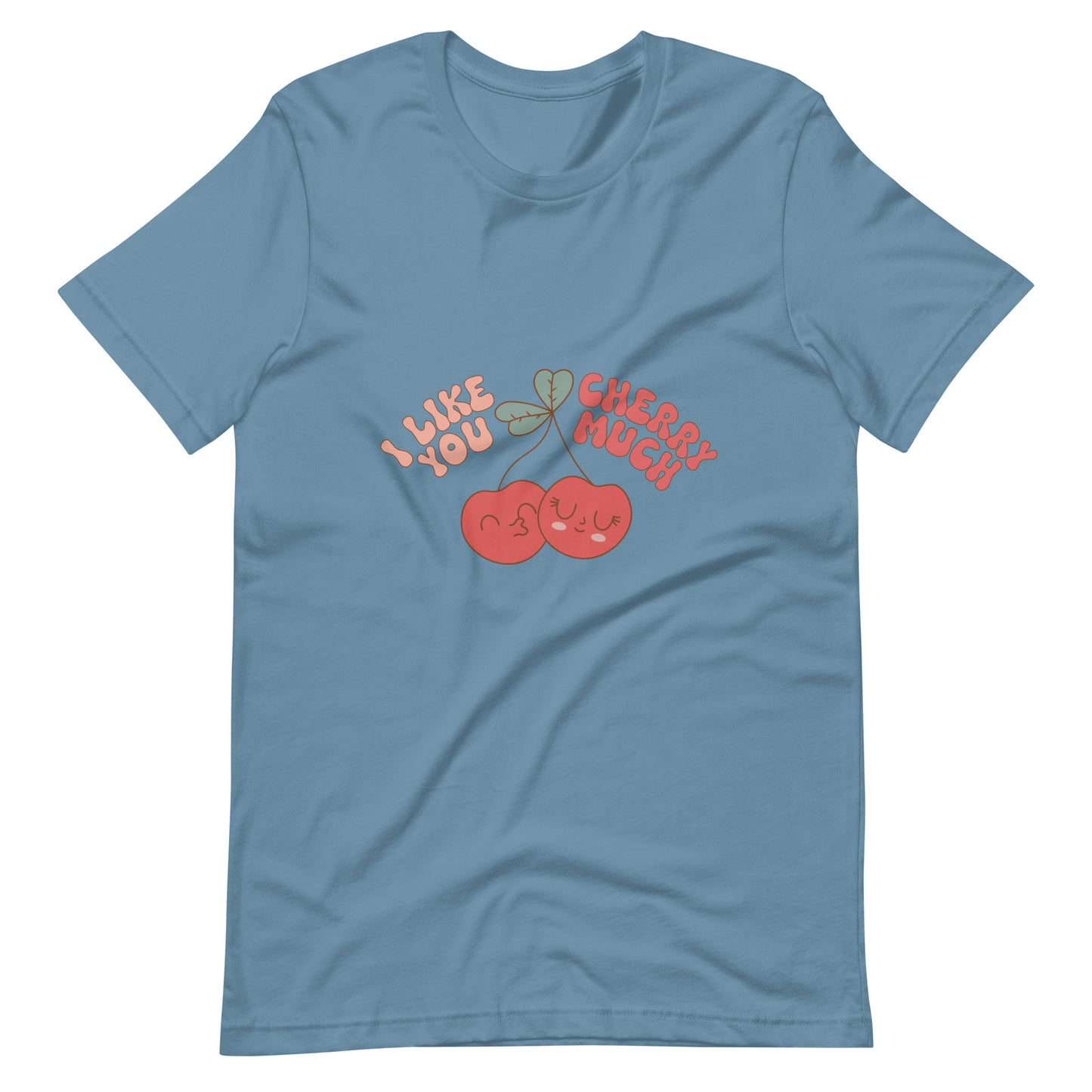 I Like You Cherry Much Retro Cherries Groovy Valentine Unisex t-shirt