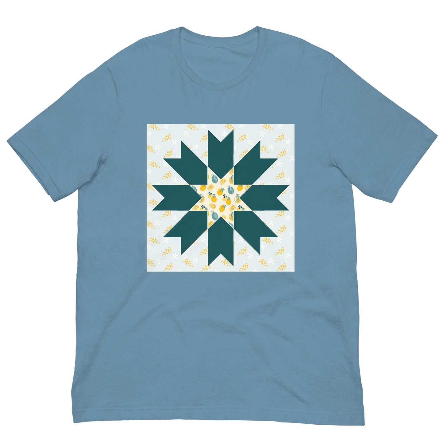 Quilt Block Lemon Pattern Unisex t-shirt