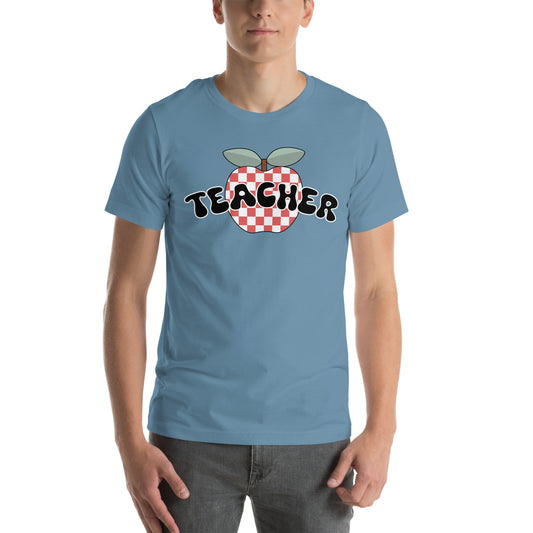 Teacher Retro Apple Unisex t-shirt