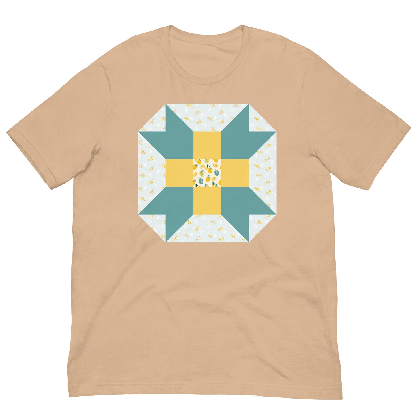 Quilt Block Pattern Lemon Pattern Unisex t-shirt