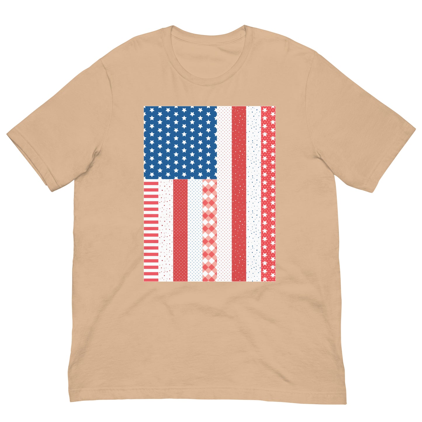 Quilt Block American Flag Unisex t-shirt