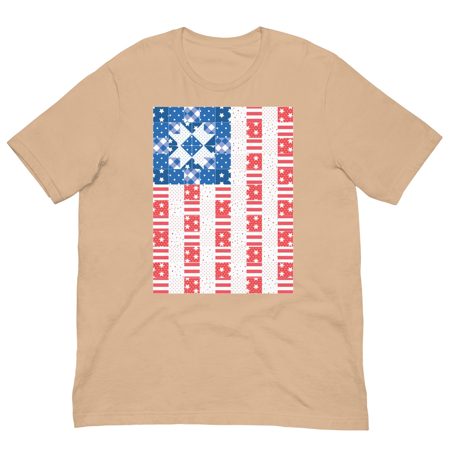 Quilt Block Americana Flag Unisex t-shirt