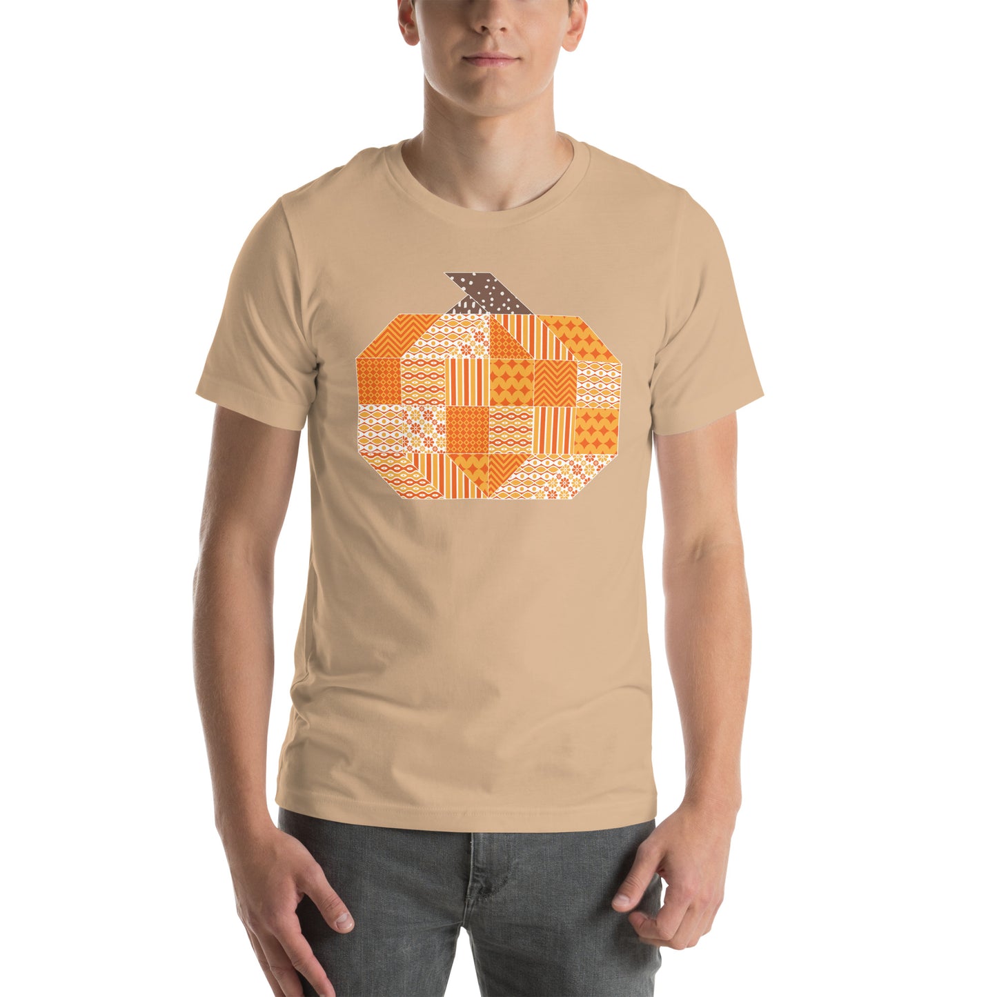 Quilt Block Pumpkin Unisex t-shirt