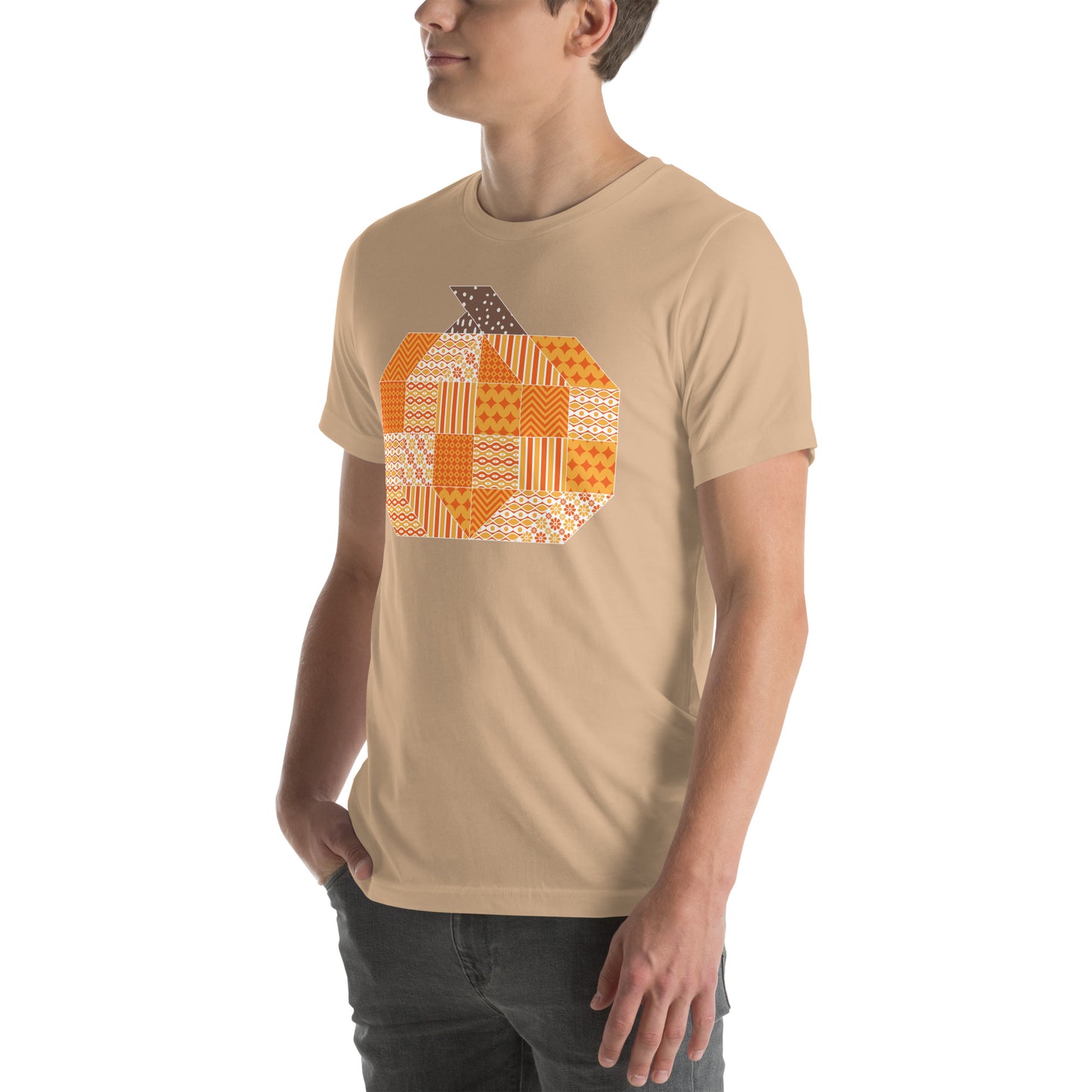 Quilt Block Pumpkin Unisex t-shirt