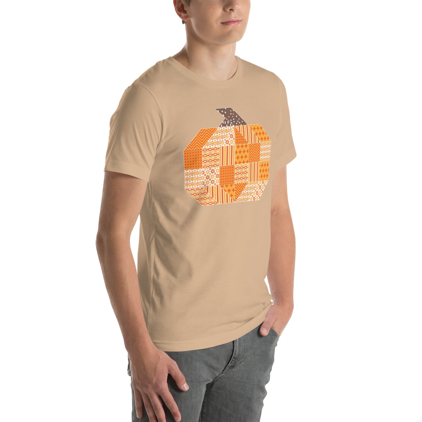 Quilt Block Pumpkin Unisex t-shirt