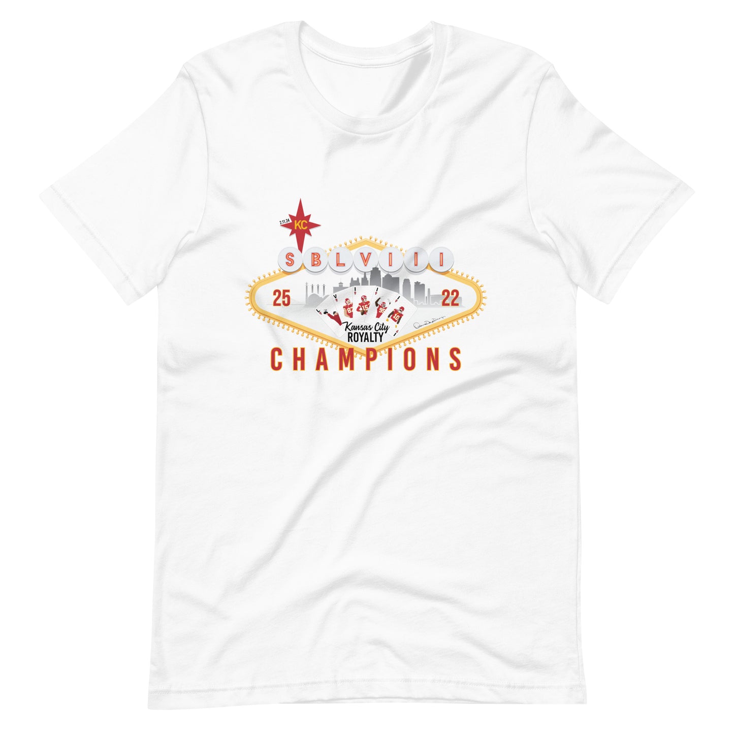 Super Bowl Vegas Royal Flush Unisex t-shirt